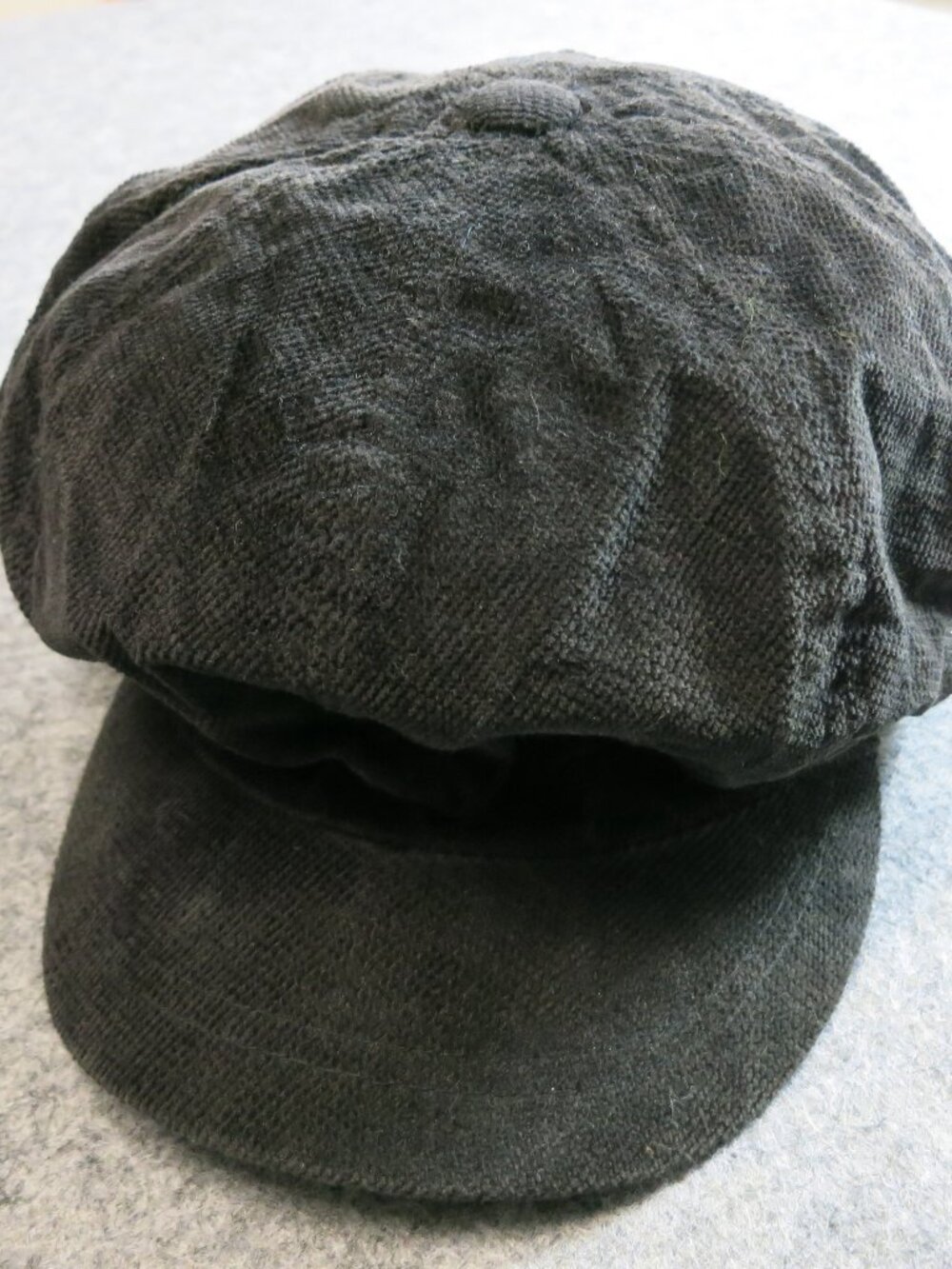 H&M accessories Paper Boy Cap 100% Cotton Black Fabric Hair Dress One Size